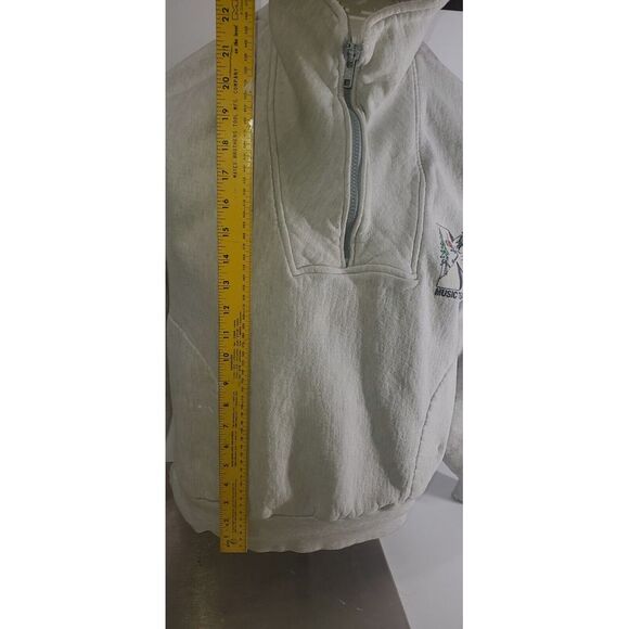 Vintage Rare Men's Large MTV Gray Pullover Long Sleeve 1/4 Zip USA Employee - Picture 7 of 11